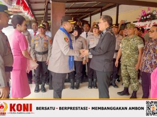 Ketum KONI Kota Ambon Sambut Kapolresta Ambon Kombes Pol Andrias Susanto Nugroho